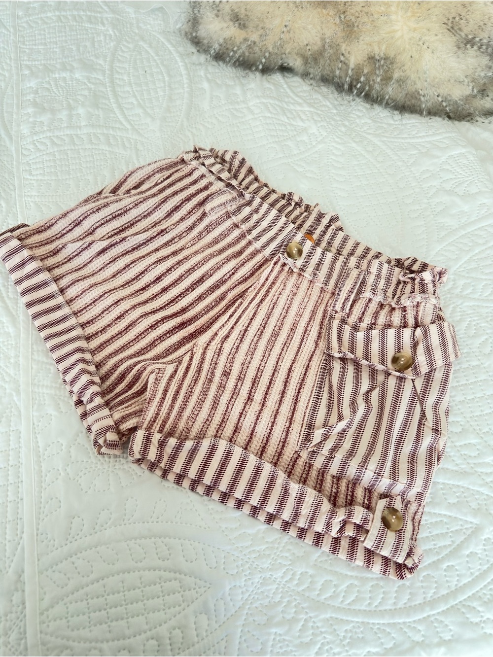 Free People stripe shorts